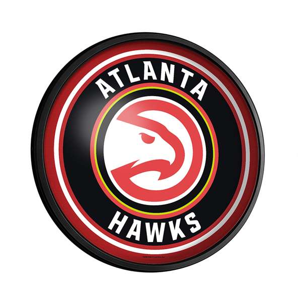 Atlanta Hawks: Round Slimline Lighted Wall Sign