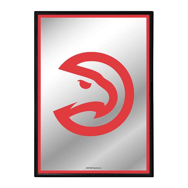 Atlanta Hawks: Vertical Framed Mirrored Wall Sign