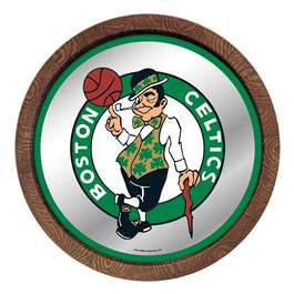 Boston Celtics: "Faux" Barrel Top Mirrored Wall Sign    