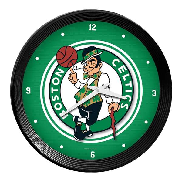 Boston Celtics: Ribbed Frame Wall Clock