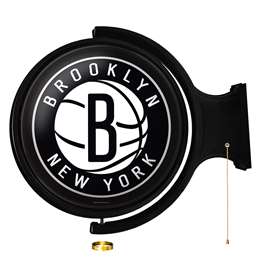 Brooklyn Nets: Original Round Rotating Lighted Wall Sign