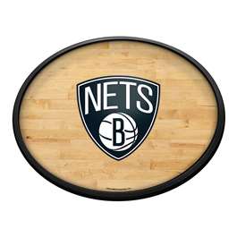 Brooklyn Nets: Oval Slimline Lighted Wall Sign