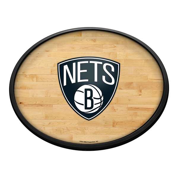 Brooklyn Nets: Oval Slimline Lighted Wall Sign