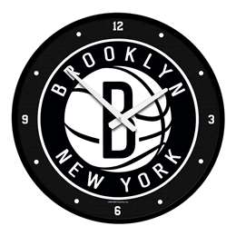 Brooklyn Nets: Modern Disc Wall Clock