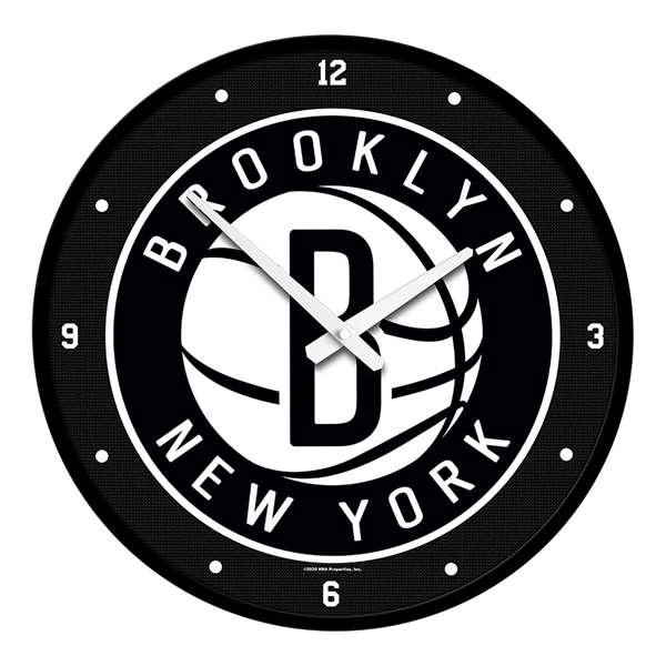 Brooklyn Nets: Modern Disc Wall Clock