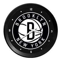 Brooklyn Nets: Ribbed Frame Wall Clock