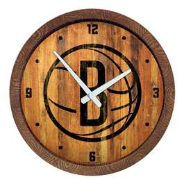 Brooklyn Nets: Logo - "Faux" Barrel Top Clock