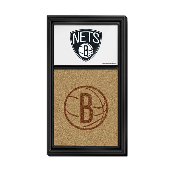 Brooklyn Nets: Secondary Logo - Cork Note Board