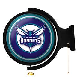 Charlotte Hornets: Original Round Rotating Lighted Wall Sign    