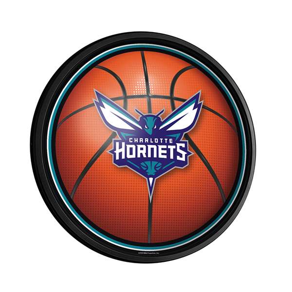 Charlotte Hornets: Basketball - Round Slimline Lighted Wall Sign