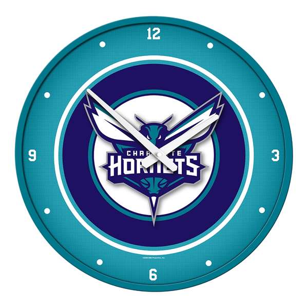Charlotte Hornets: Modern Disc Wall Clock