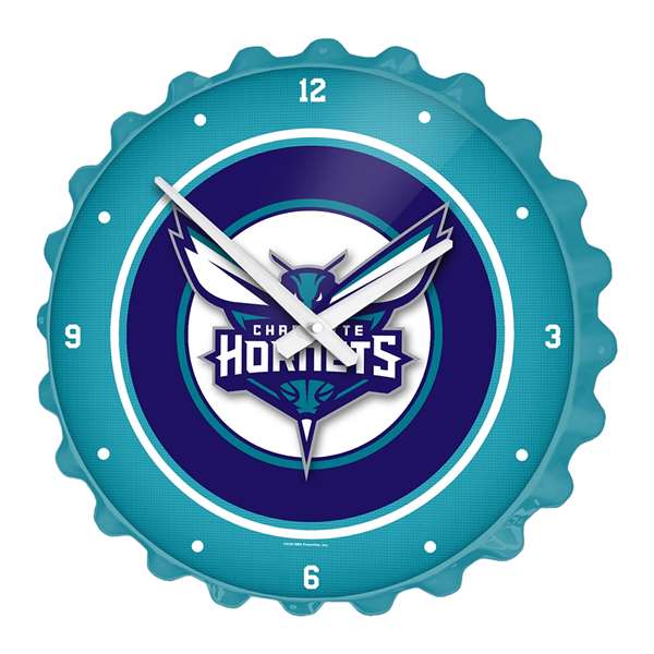 Charlotte Hornets: Bottle Cap Wall Clock