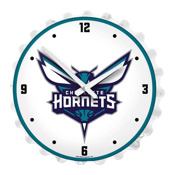 Charlotte Hornets: Bottle Cap Lighted Wall Clock