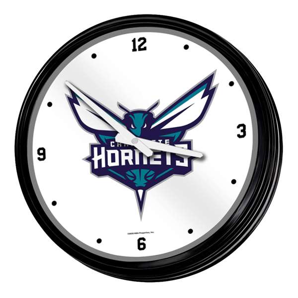 Charlotte Hornets: Retro Lighted Wall Clock