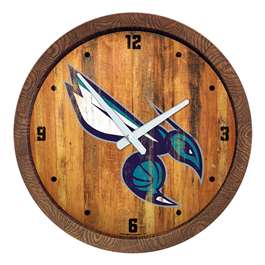 Charlotte Hornets: Logo - "Faux" Barrel Top Clock