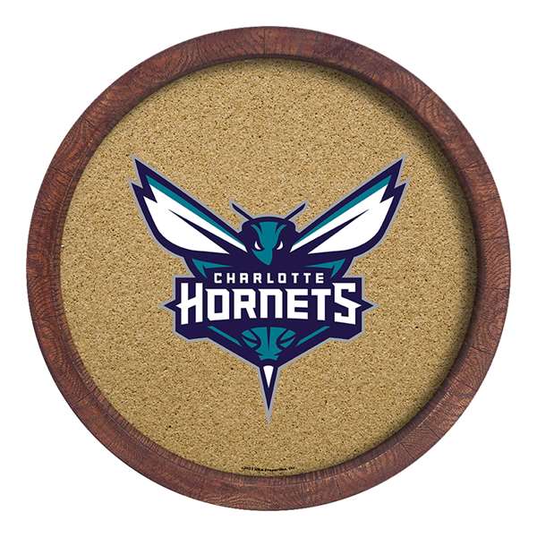 Charlotte Hornets: "Faux" Barrel Framed Cork Board