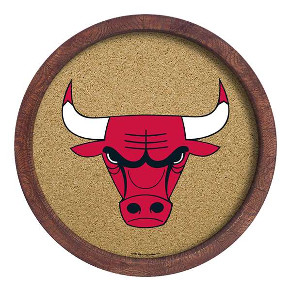Chicago Bulls: "Faux" Barrel Framed Cork Board
