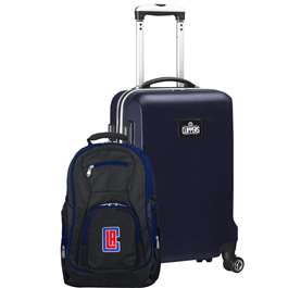 Los Angeles Clippers  Deluxe 2 Piece Backpack & Carry-On Set L104