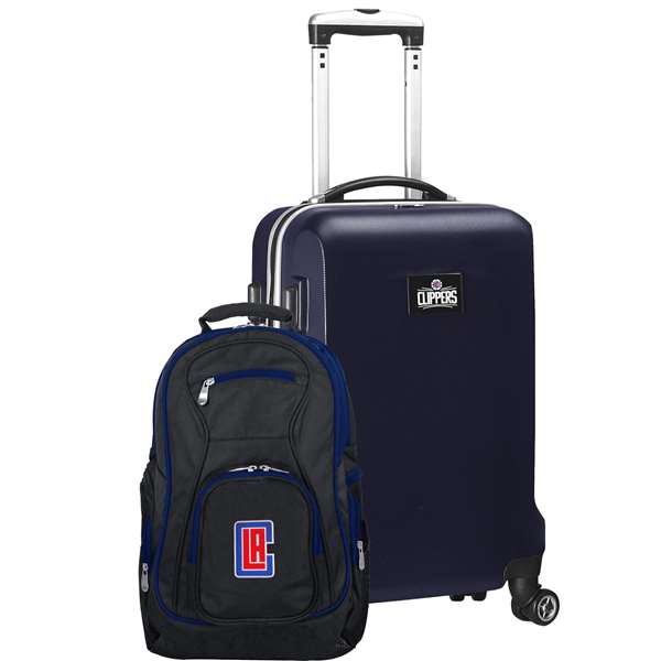 Los Angeles Clippers  Deluxe 2 Piece Backpack & Carry-On Set L104