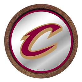 Cleveland Cavaliers: "Faux" Barrel Top Mirrored Wall Sign