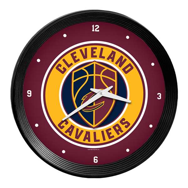 Cleveland Cavaliers: Ribbed Frame Wall Clock