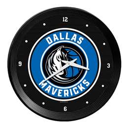 Dallas Mavericks: Ribbed Frame Wall Clock