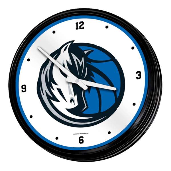 Dallas Mavericks: Retro Lighted Wall Clock