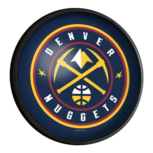 Denver Nuggets: Round Slimline Lighted Wall Sign