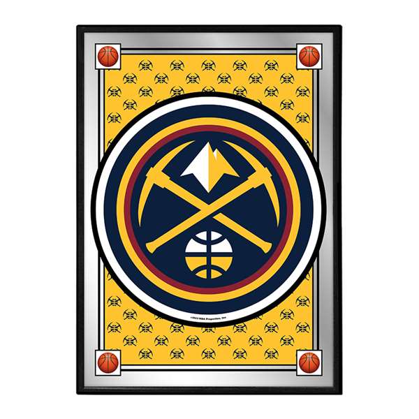 Denver Nuggets: Vertical Team Spirit - Framed Mirrored Wall Sign