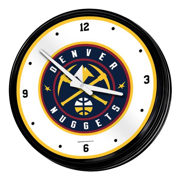 Denver Nuggets: Retro Lighted Wall Clock