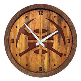 Denver Nuggets: Logo - "Faux" Barrel Top Clock