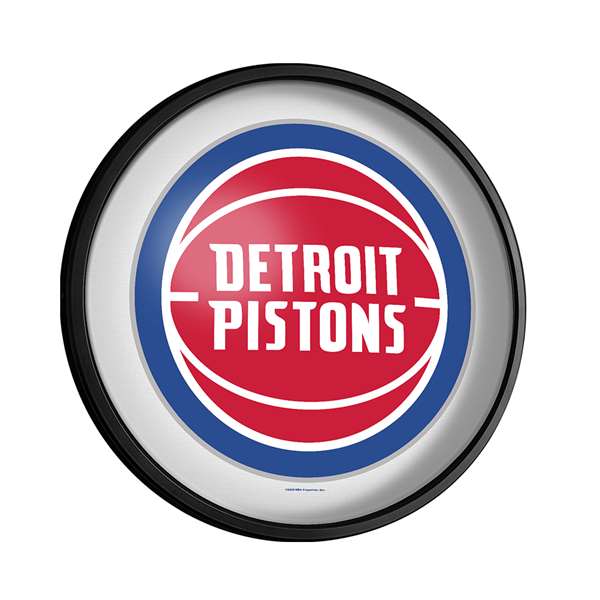 Detroit Pistons: Round Slimline Lighted Wall Sign