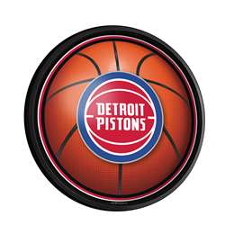 Detroit Pistons: Basketball - Round Slimline Lighted Wall Sign