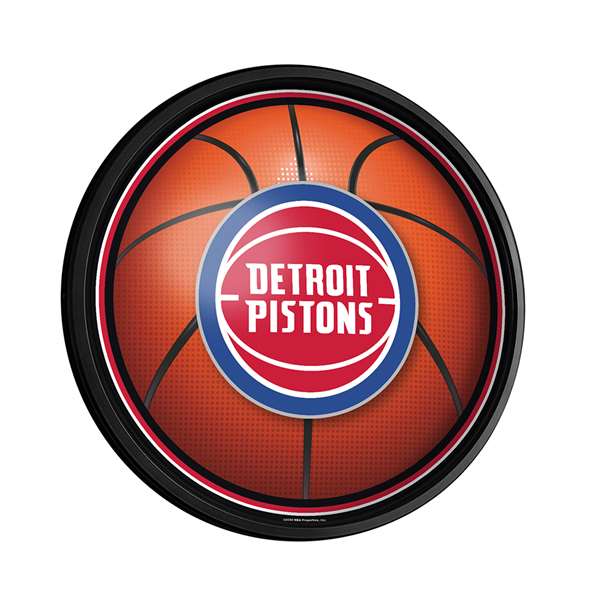 Detroit Pistons: Basketball - Round Slimline Lighted Wall Sign