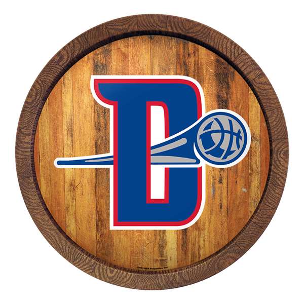 Detroit Pistons: Logo - "Faux" Barrel Top Sign