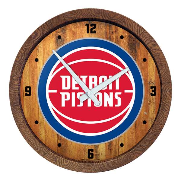 Detroit Pistons: "Faux" Barrel Top Clock