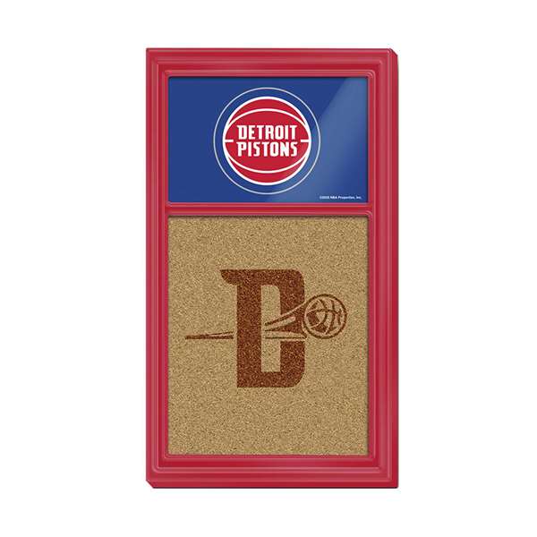 Detroit Pistons: Dual Logo - Cork Note Board