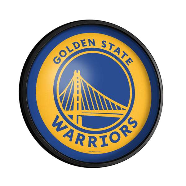 Golden State Warriors: Round Slimline Lighted Wall Sign