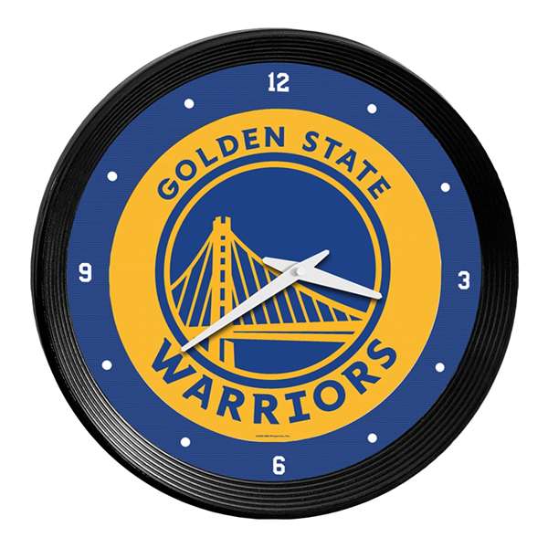 Golden State Warriors: Ribbed Frame Wall Clock