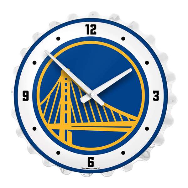 Golden State Warriors: Bottle Cap Lighted Wall Clock