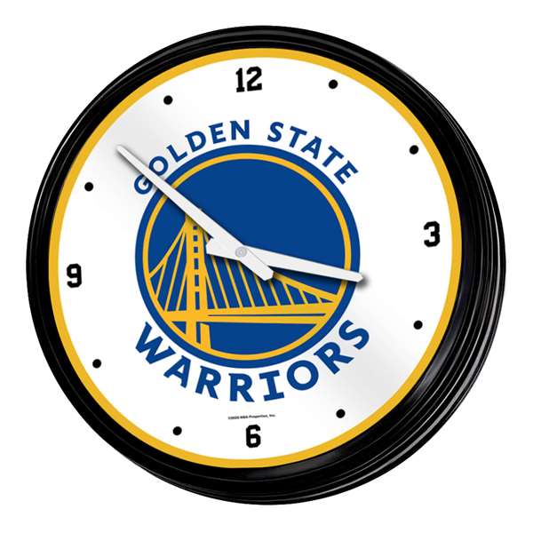 Golden State Warriors: Retro Lighted Wall Clock