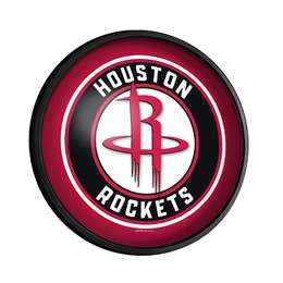 Houston Rockets: Round Slimline Lighted Wall Sign