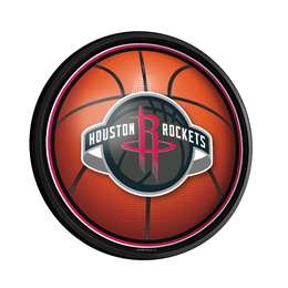Houston Rockets: Basketball - Round Slimline Lighted Wall Sign