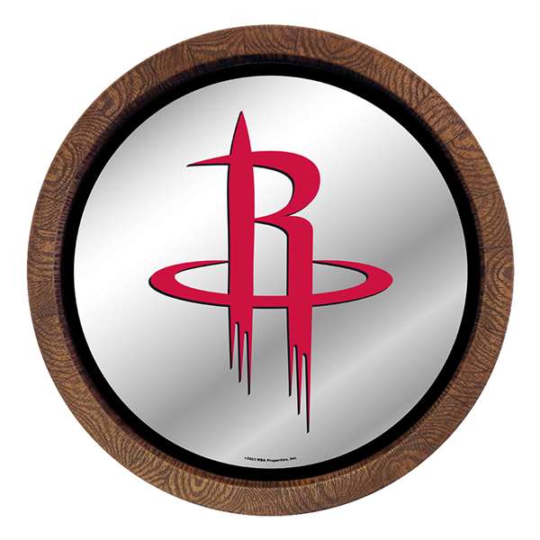 Houston Rockets: "Faux" Barrel Top Mirrored Wall Sign
