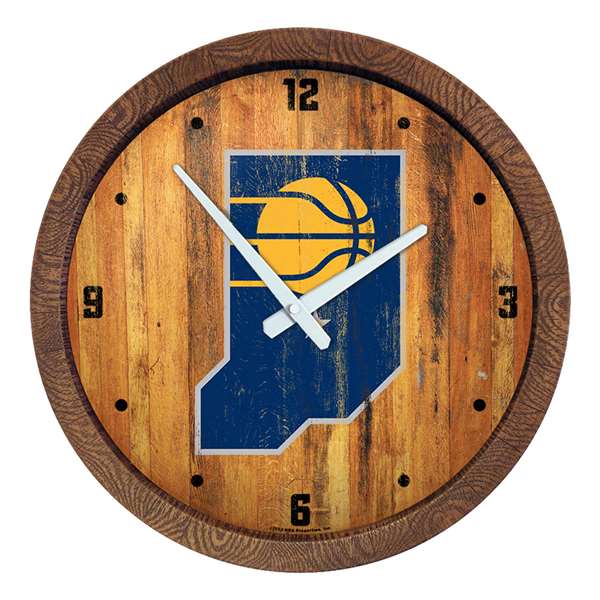 Indiana Pacers: Logo - "Faux" Barrel Top Clock