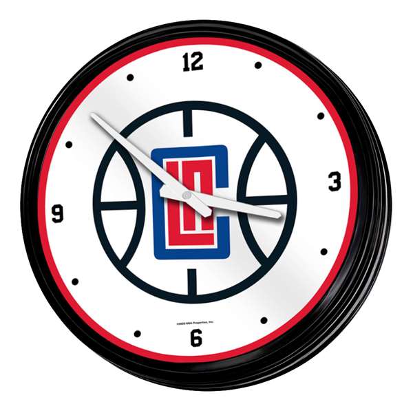 Los Angeles Clippers: Retro Lighted Wall Clock