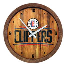 Los Angeles Clippers: Logo - "Faux" Barrel Top Clock