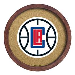 Los Angeles Clippers: "Faux" Barrel Framed Cork Board