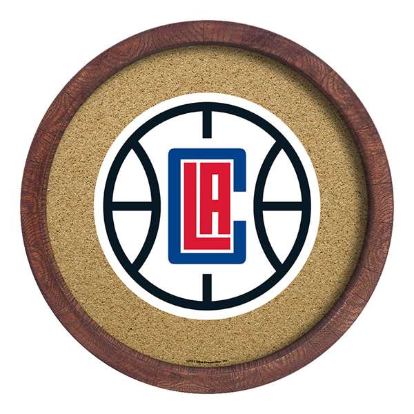 Los Angeles Clippers: "Faux" Barrel Framed Cork Board