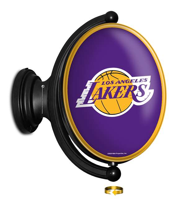 Los Angeles Lakers: Original Oval Rotating Lighted Wall Sign